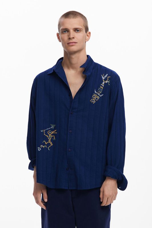 Рубашка хлопковая с принтом Desigual
