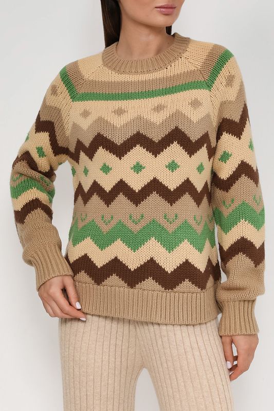 Вязаный джемпер с принтом BELUCCI