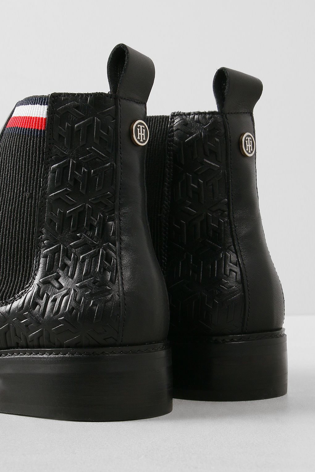 Tommy Hilfiger Кожаные челси с монограммой бренда Tommy Hilfiger Кожаные челси с монограммой бренда