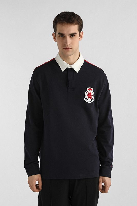Поло хлопковое с длинным рукавом Tommy Hilfiger