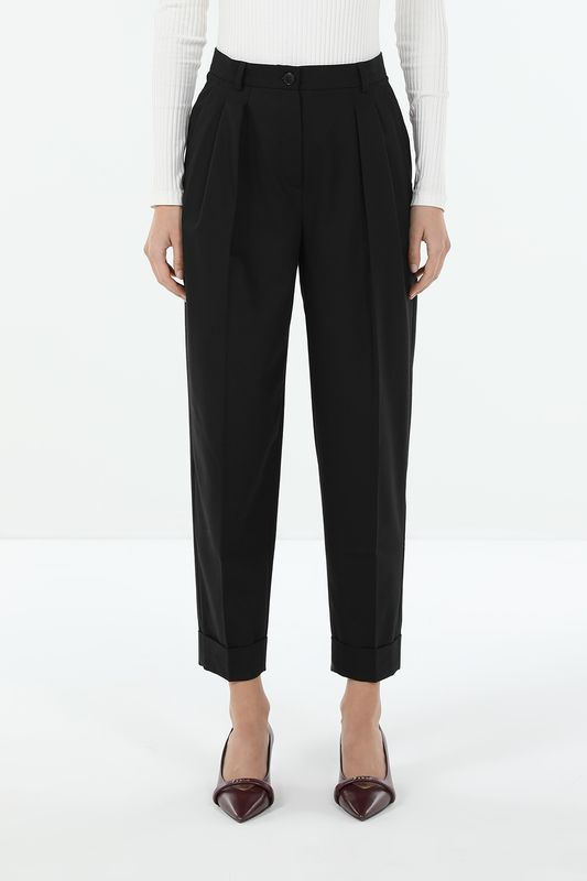 Брюки с защипами и отворотами SABRINA SCALA