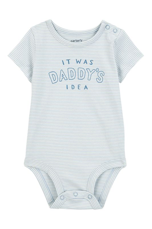 Боди хлопковое с надписью Carter's