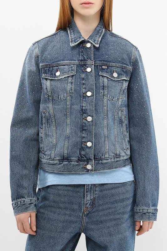 Куртка джинсовая с эффектом потертости Tommy Jeans