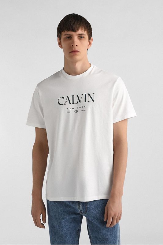 Футболка хлопковая с логотипом Calvin Klein