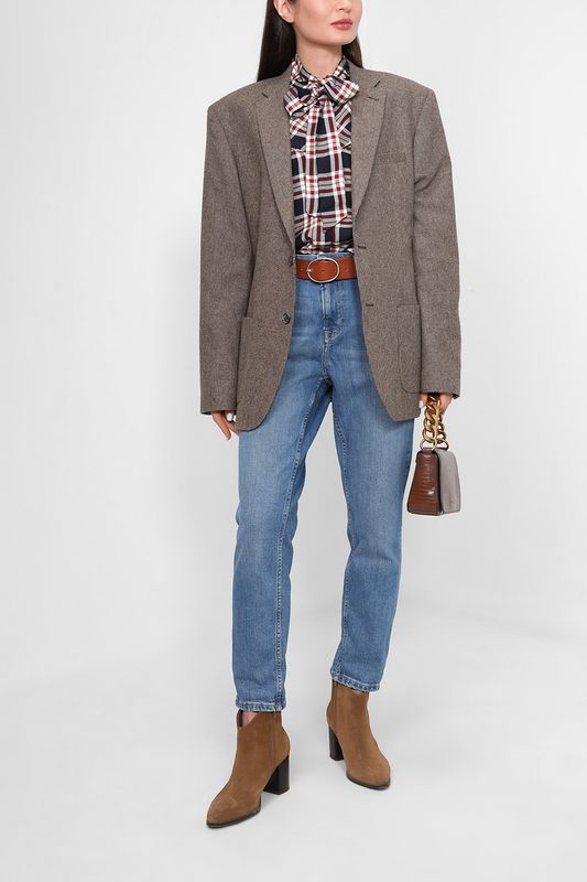 Джинсы с высокой посадкой PEPE JEANS