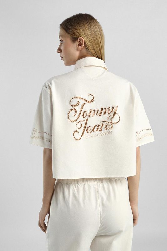 Рубашка хлопковая с коротким рукавом Tommy Jeans