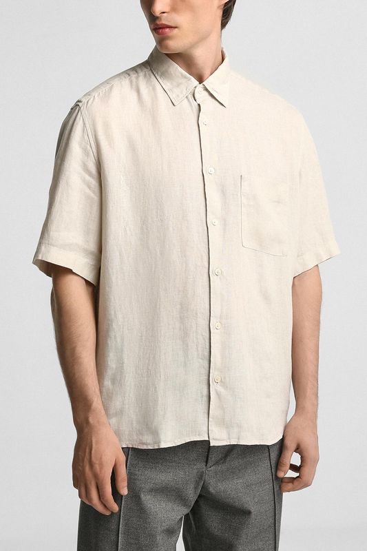 Рубашка льняная с коротким рукавом Marc O'Polo