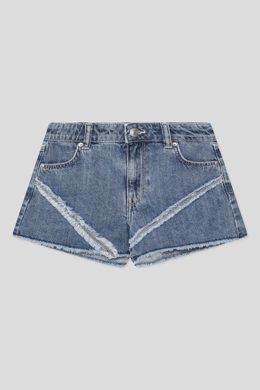 Шорты джинсовые с эффектом потертости Republic of Denim