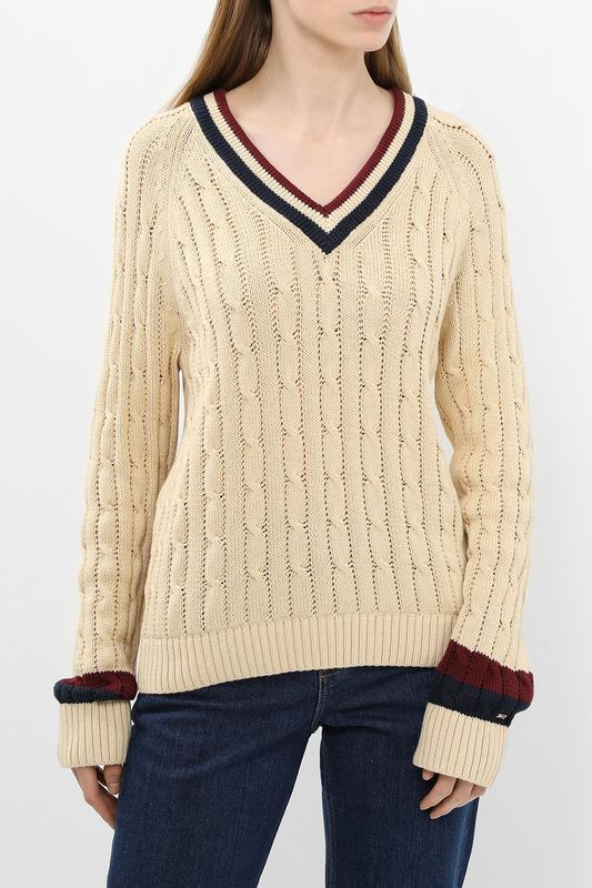 Пуловер хлопковый текстурный Tommy Hilfiger