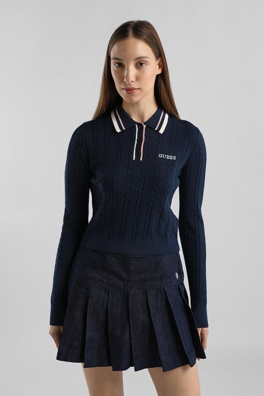 Поло вязаное с длинным рукавом Guess