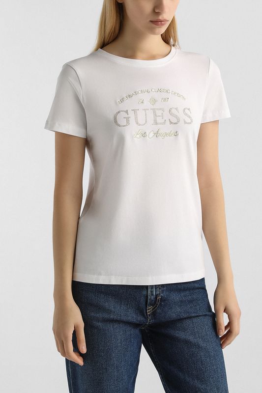 Футболка хлопковая с логотипом Guess