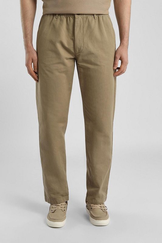 Брюки из хлопка и льна на эластичном поясе Marc O'Polo Denim