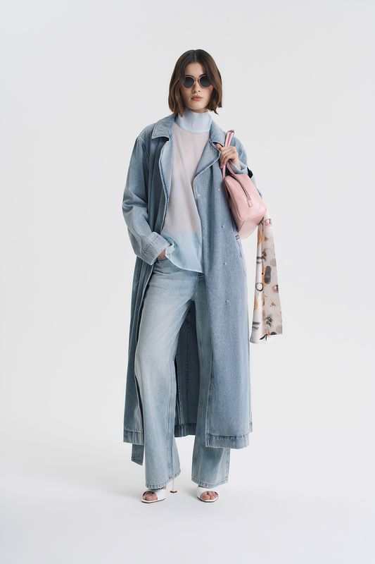 Плащ джинсовый свободного кроя Fashion Rebels