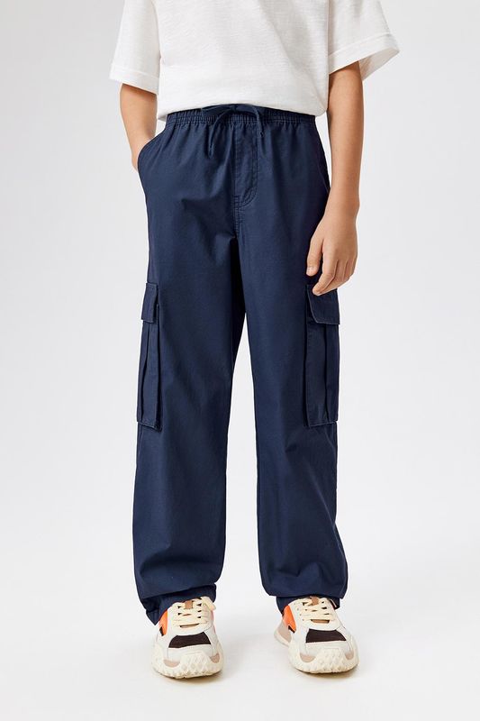 Брюки хлопковые на кулиске с карманами ACOOLA