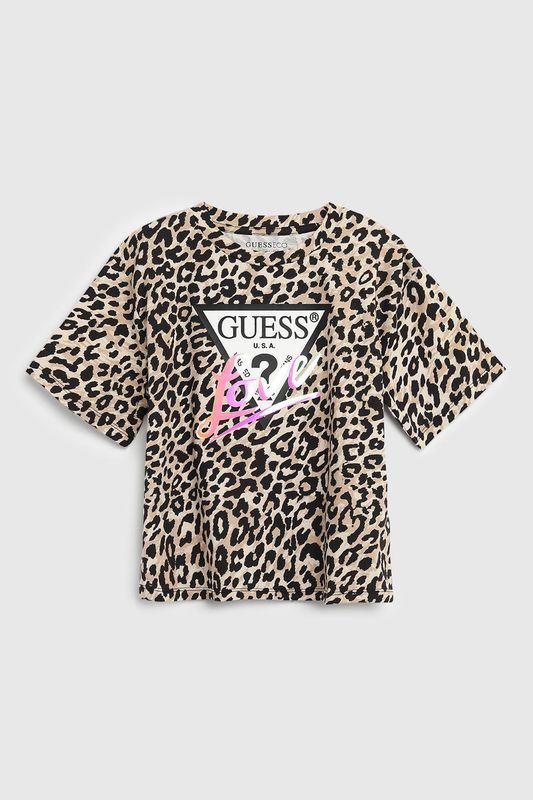 Футболка хлопковая с принтом Guess
