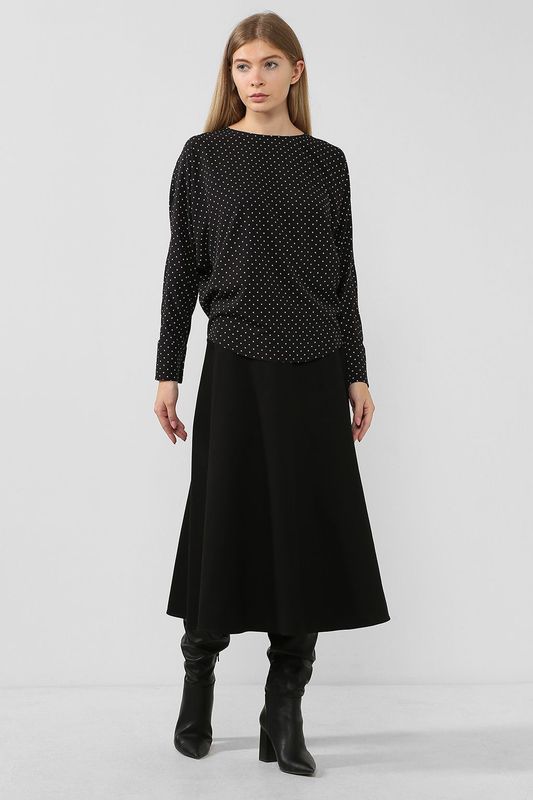 Блуза свободного кроя в горох Paola Ray