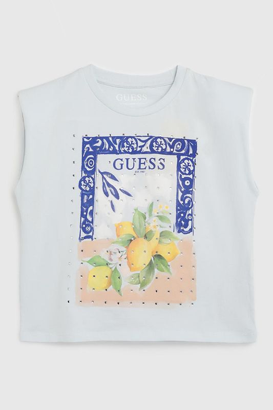 Футболка хлопковая с принтом Guess