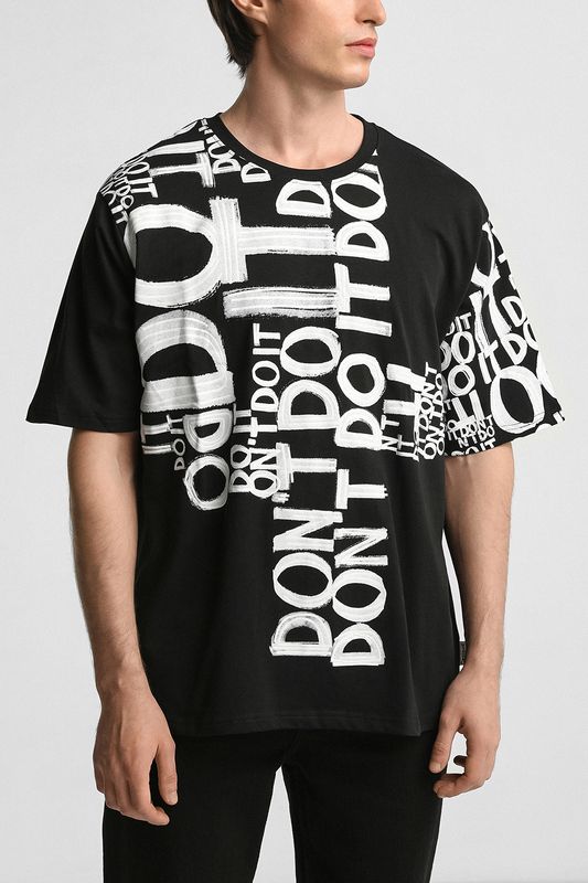 Футболка хлопковая с принтом Desigual
