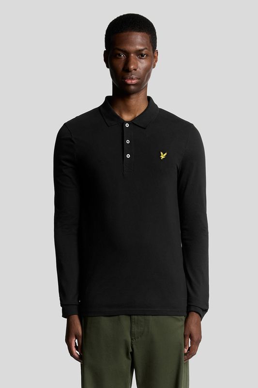 Поло хлопковое с длинным рукавом Lyle & Scott