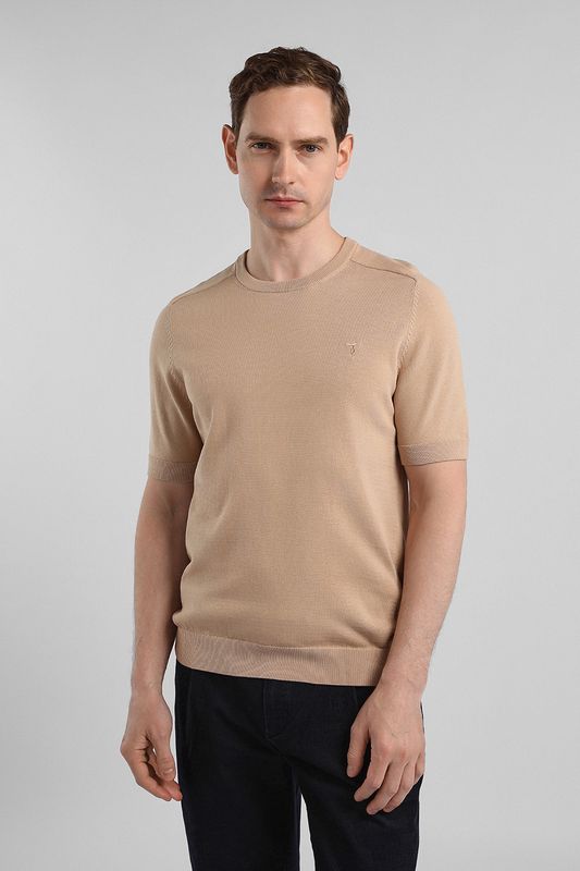 Джемпер хлопковый с коротким рукавом Trussardi