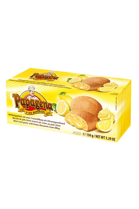 Песочное печенье с начинкой с ароматом лимона PAPAGENA