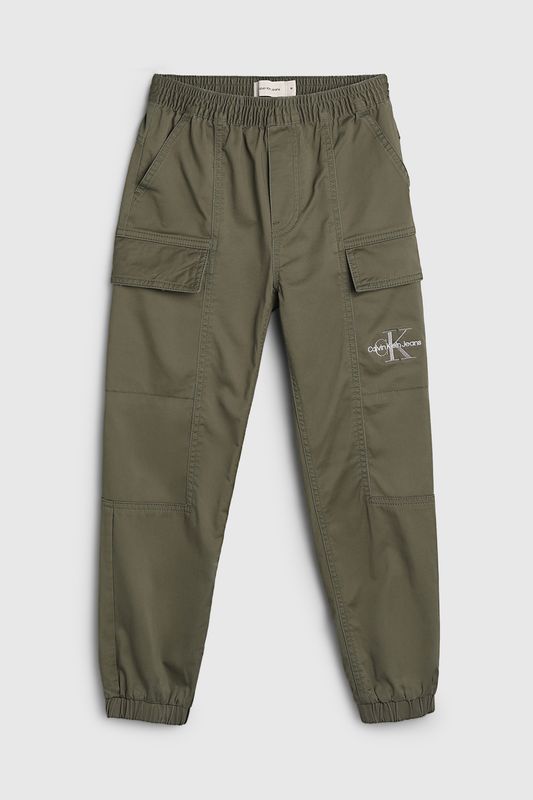 Брюки хлопковые с эластичными деталями Calvin Klein Jeans