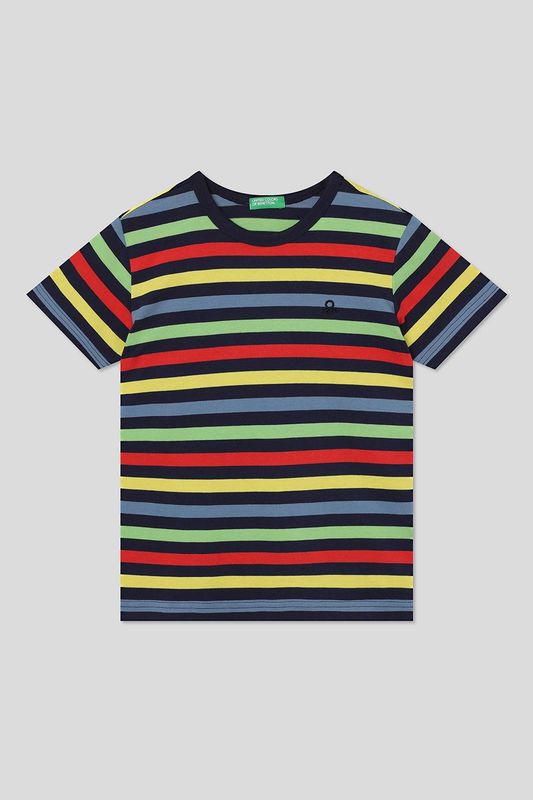 Футболка хлопковая в полоску Benetton
