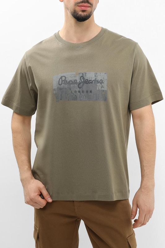 Футболка хлопковая с логотипом PEPE JEANS