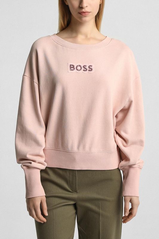 Свитшот хлопковый с логотипом BOSS