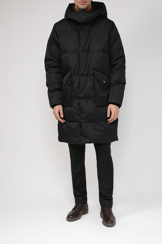 Пуховик с объемным капюшоном и накладными карманами MARCO DI RADI