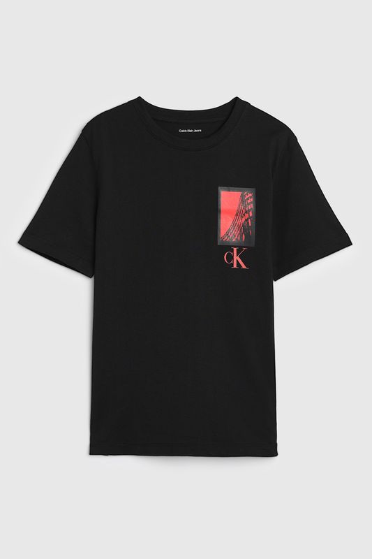 Футболка хлопковая с принтом Calvin Klein Jeans