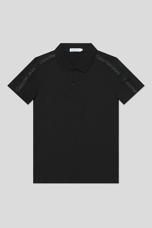 Поло хлопковое с логотипом Calvin Klein Jeans