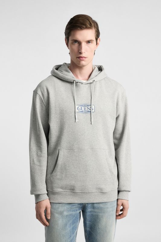 Худи хлопковое с карманом Guess Jeans
