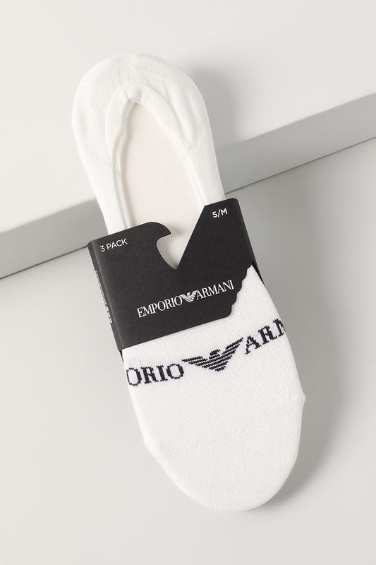 Набор из трёх пар хлопковых подследников EMPORIO ARMANI