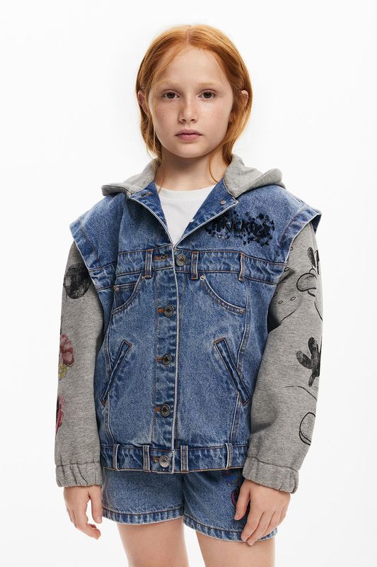 Куртка джинсовая с капюшоном и принтом Desigual