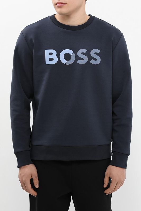 Свитшот хлопковый с логотипом BOSS