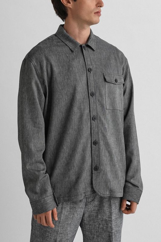 Рубашка прямого кроя с карманом Casual Friday