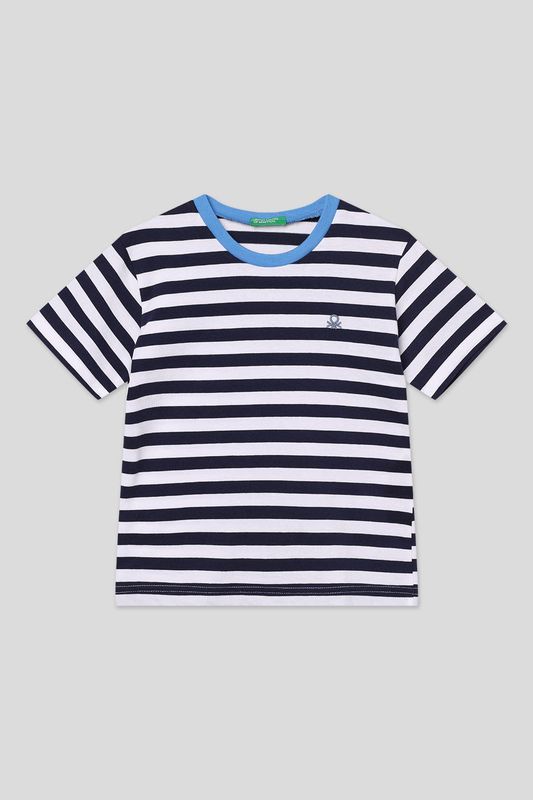 Футболка хлопковая в полоску Benetton