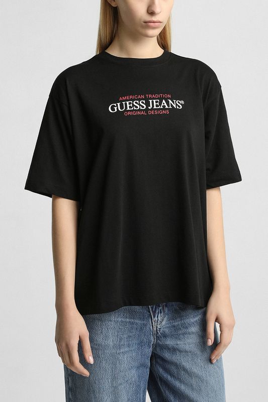 Футболка хлопковая с принтом Guess Jeans