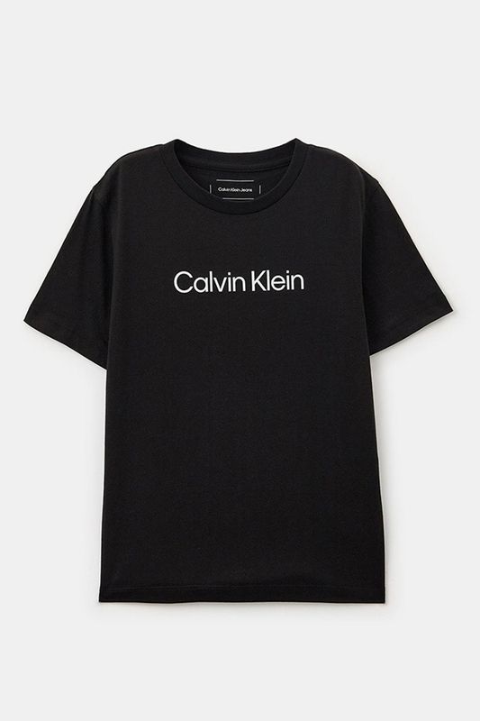 Футболка хлопковая с логотипом Calvin Klein Jeans