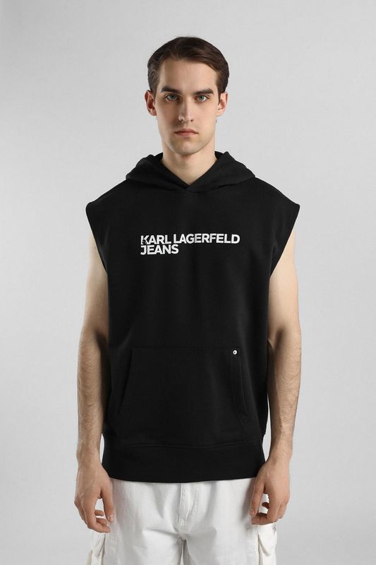 Худи хлопковое без рукавов Karl Lagerfeld Jeans