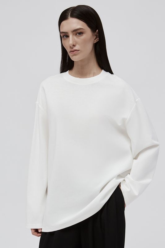 Лонгслив хлопковый свободного кроя Vittoria Vicci