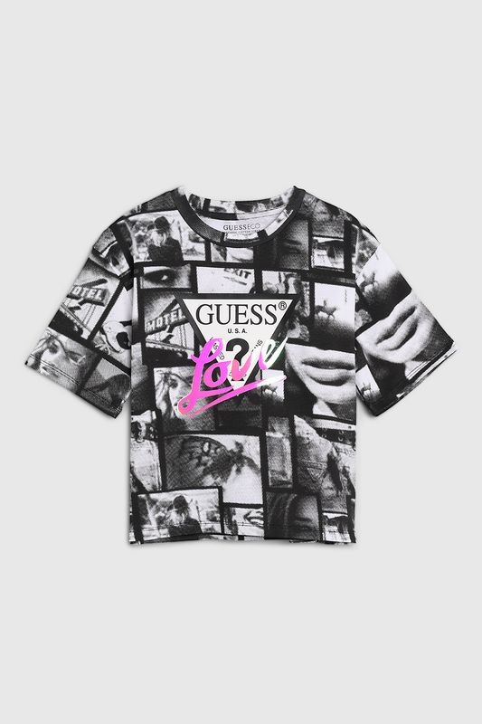 Футболка хлопковая с принтом Guess