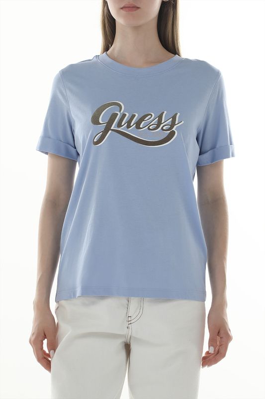 Футболка хлопковая с логотипом Guess