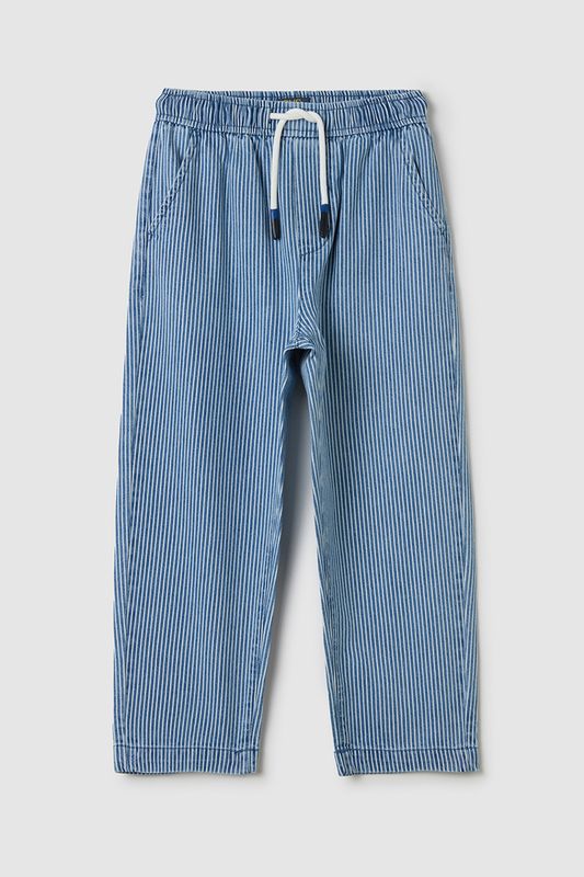 Брюки хлопковые на кулиске в полоску OVS