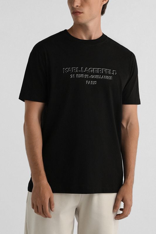 Футболка хлопковая с логотипом Karl Lagerfeld