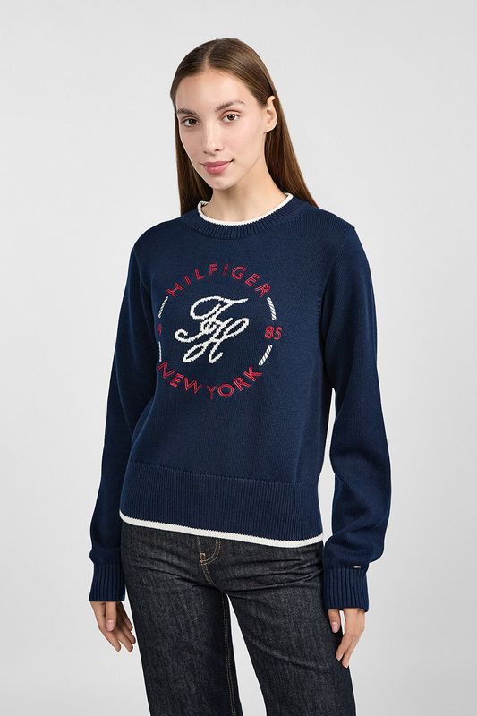 Джемпер хлопковый с логотипом Tommy Hilfiger