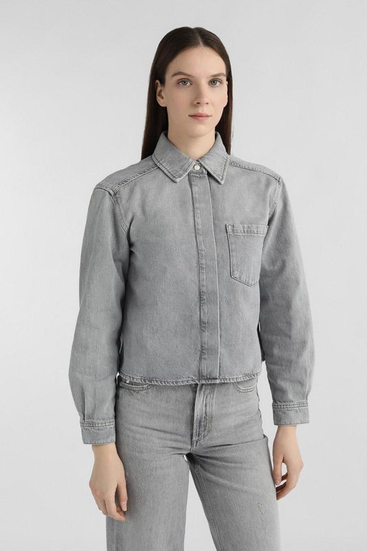 Рубашка джинсовая укороченного кроя Marc O'Polo Denim