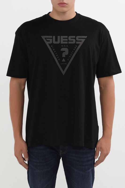 Футболка хлопковая с логотипом Guess