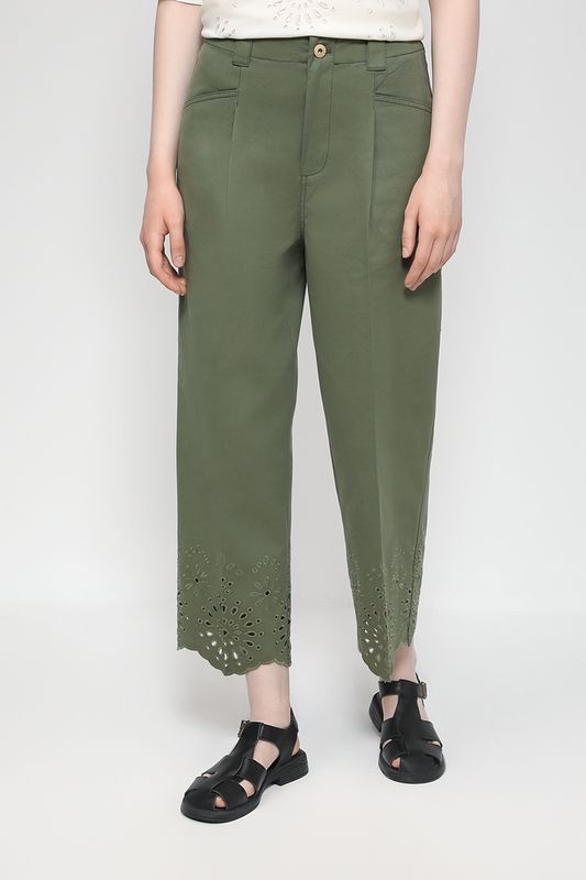 Хлопковые брюки прямого кроя Scotch & Soda